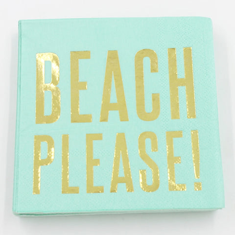 Servilletas "Beach please" para despedida (20 piezas)